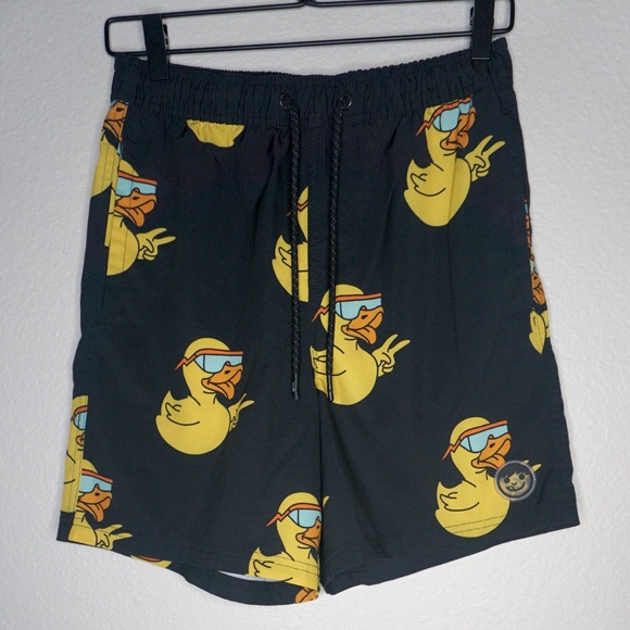 Neff Men's Ducky Chill Graphic Swim Shorts - Size Medium - Picture 2 of 6